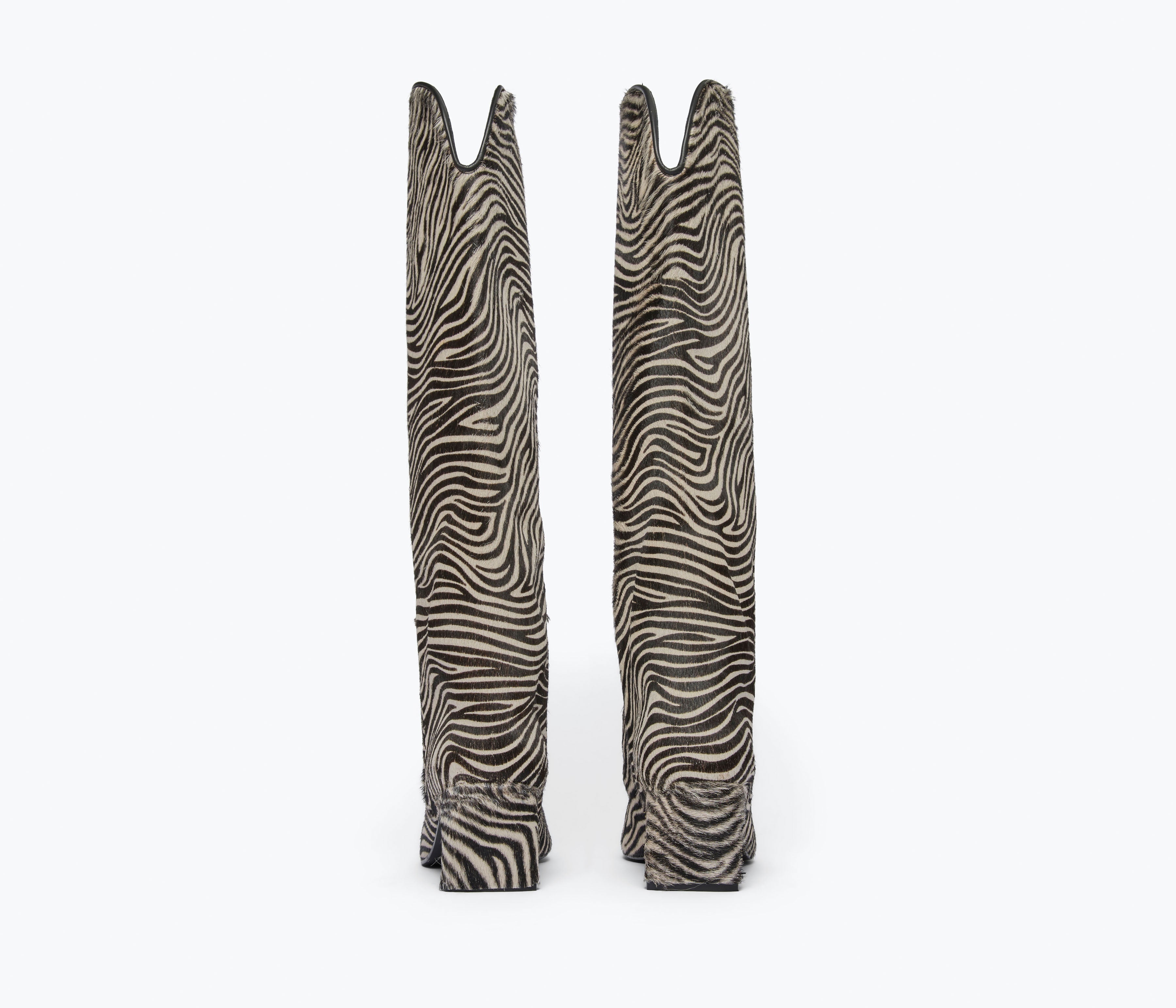 LENNOX boot in zebra haircalf, back view