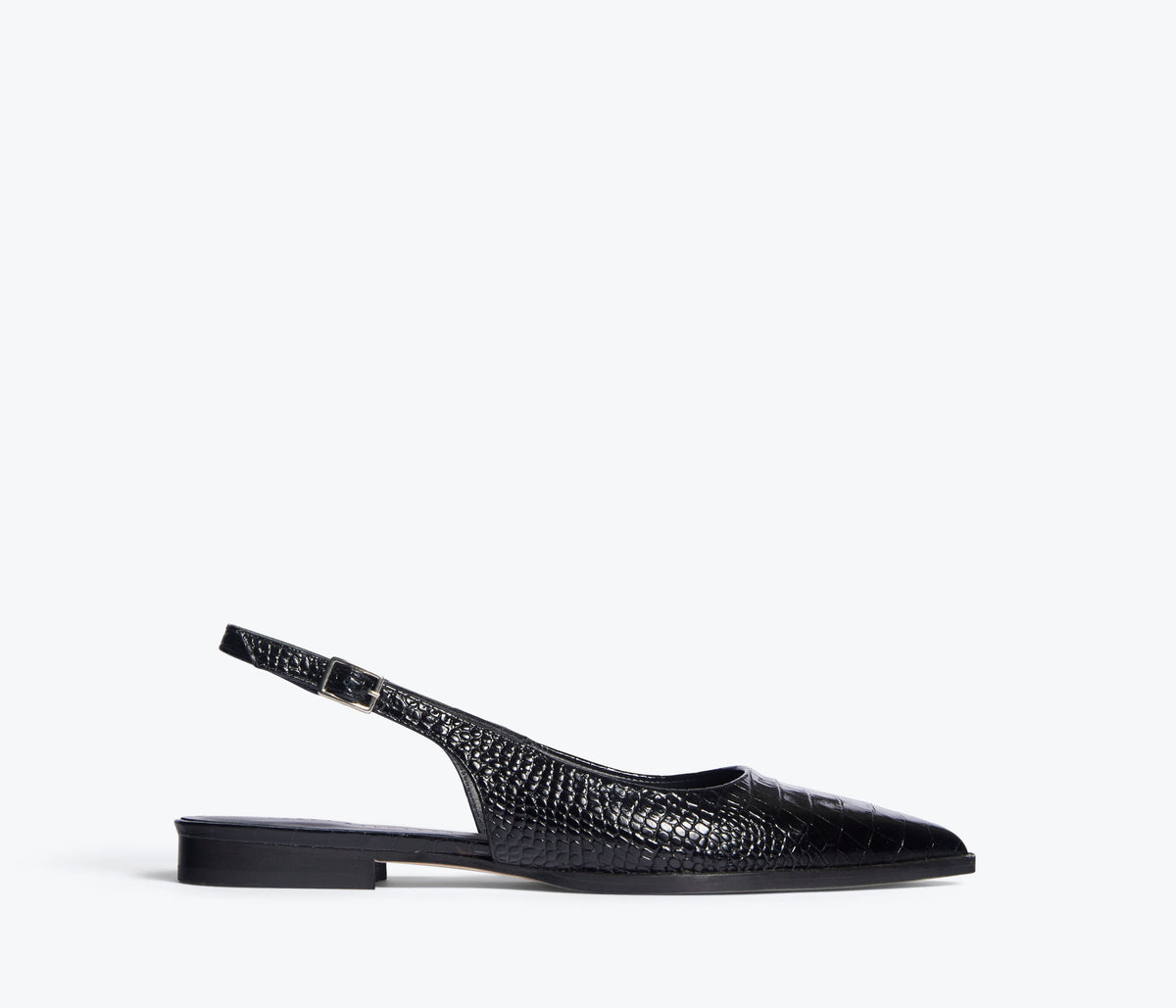 marie_black_front.jpg?v=  Freda Salvador Greta Black Croc-Embossed Leather Flats main image 0