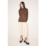 MARLEY shearling lug boot in Off-White Shearling Combo, styled on figure