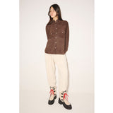 MARLEY shearling lug boot in Off-White Shearling Combo, styled on figure