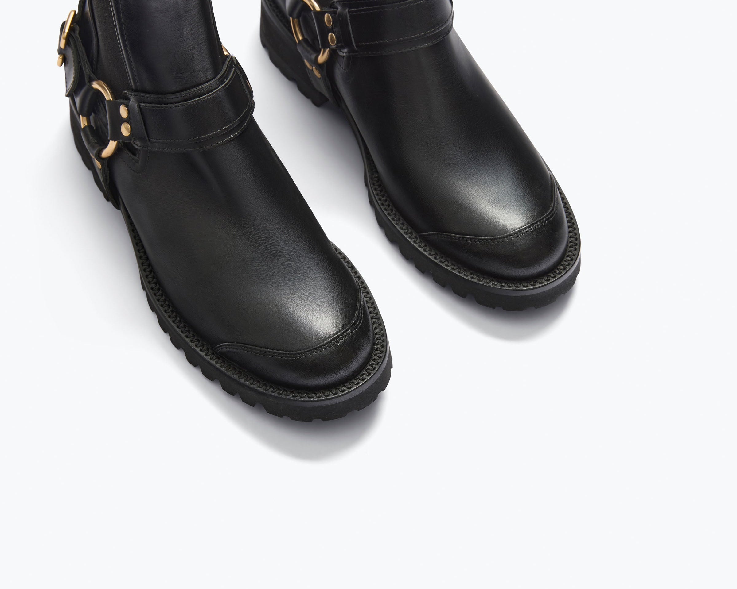 MICKEY harness boot in Black Calf WR, detail view
