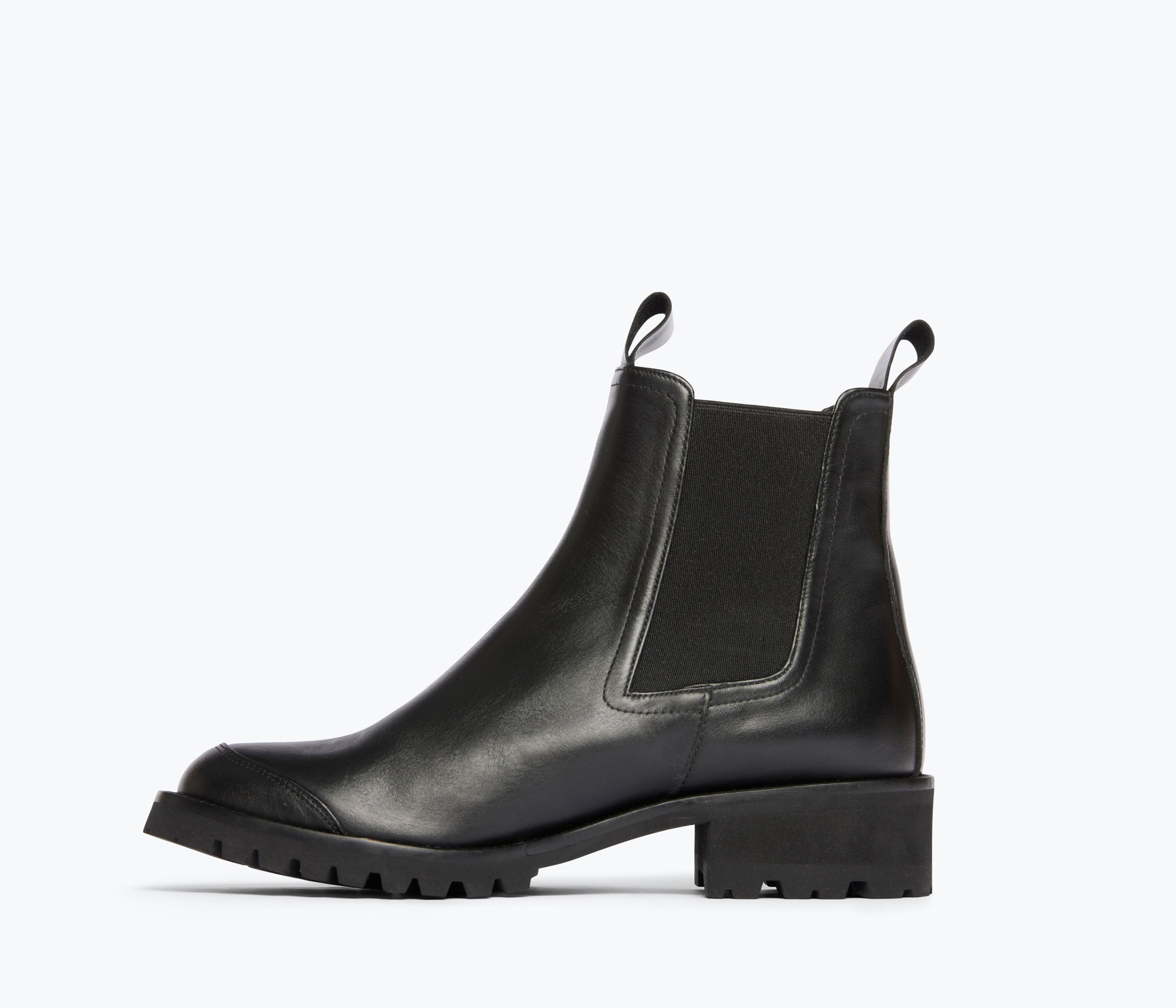 MICKEY harness boot in Black Calf WR, inside view, alternate styling