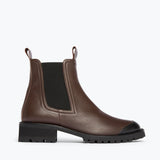 MICKEY harness boot in Dark Brown Calf WR, front view, alternate styling