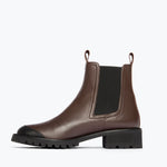 MICKEY harness boot in Dark Brown Calf WR, inside view, alternate styling