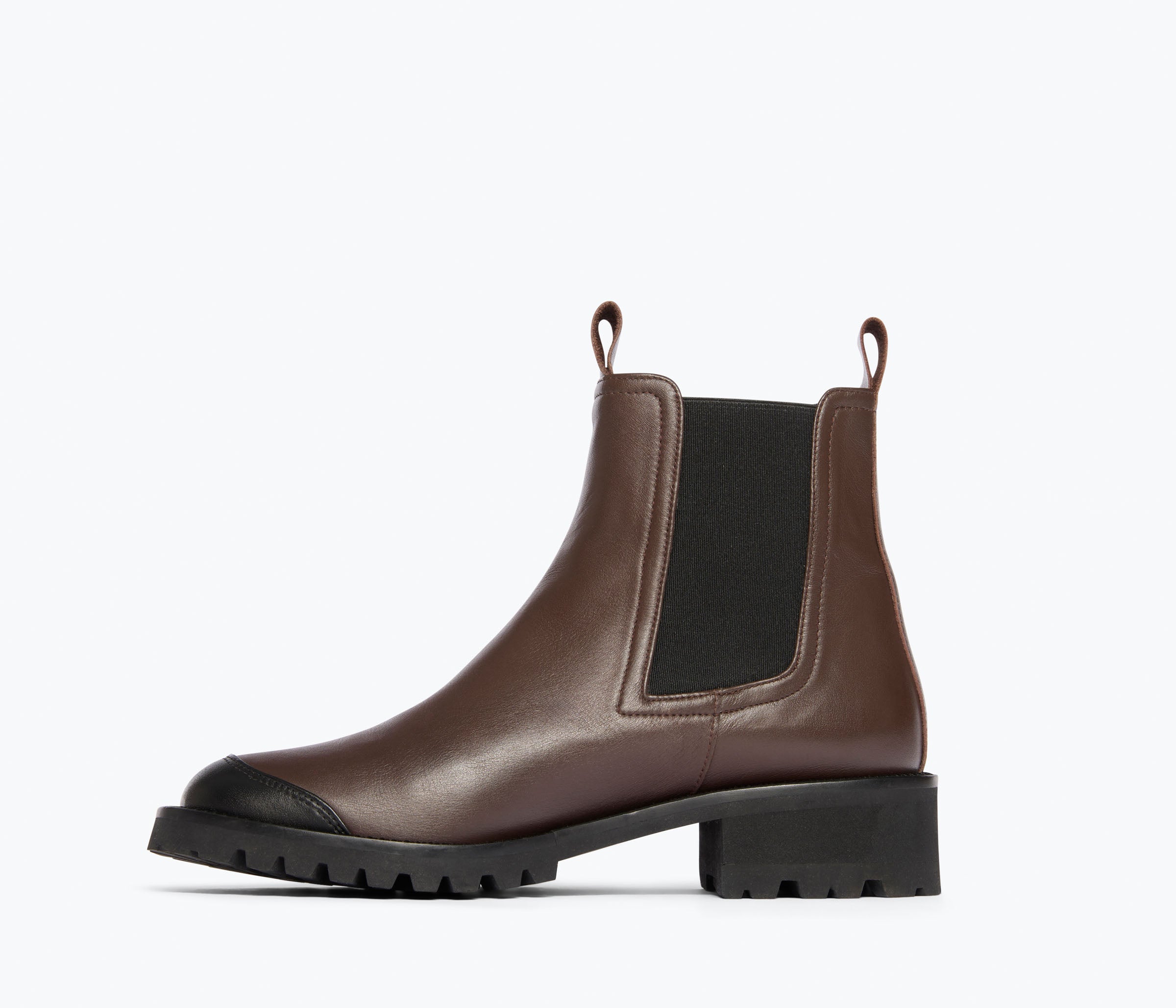 MICKEY harness boot in Dark Brown Calf WR, inside view, alternate styling