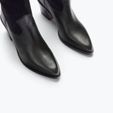 NANCIE boot in navy suede combo, detail view
