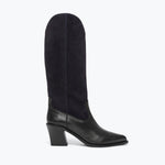 NANCIE boot in navy suede combo, front view