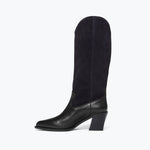 NANCIE boot in navy suede combo, inside view
