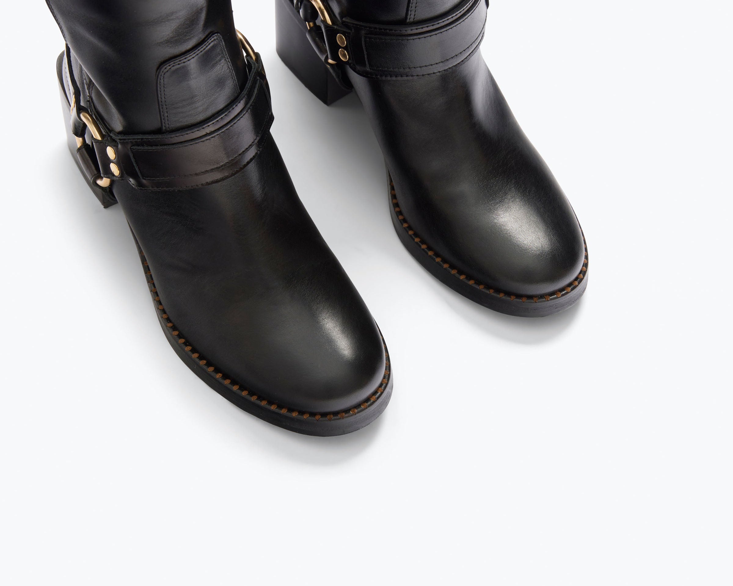 NINA riding boot in Black Calf, detail view