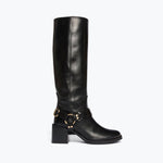 NINA riding boot in Black Calf, front view