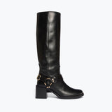 NINA riding boot in Black Calf, front view
