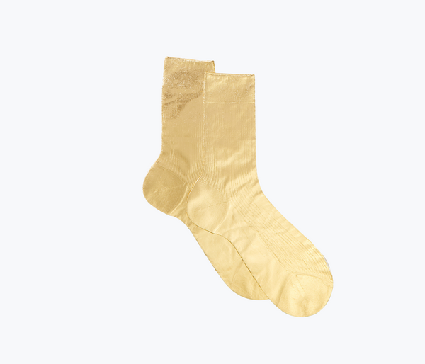 SILK RIBBED LAMINATED SOCKS