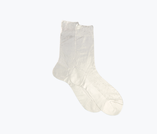 SILK RIBBED LAMINATED SOCKS