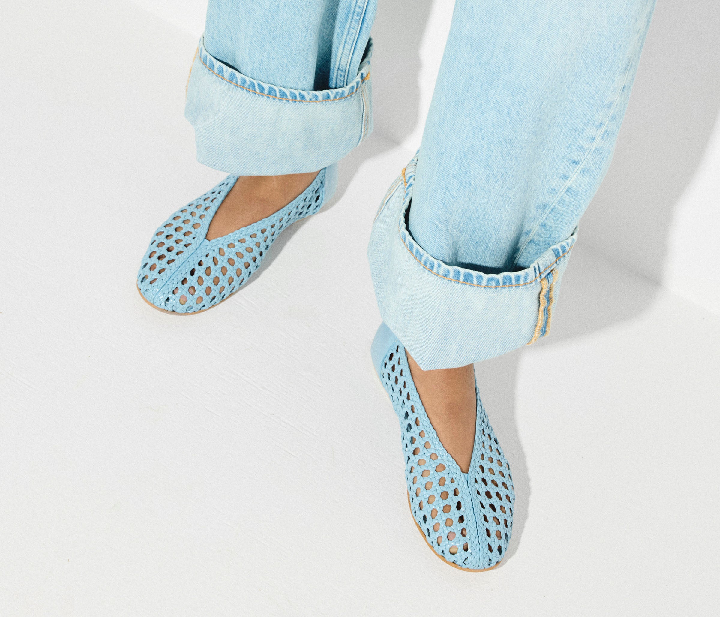 RILEY OPEN WEAVE BALLET FLAT, [product-type] - FREDA SALVADOR Power Shoes for Power Women