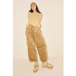 ROSA lug loafer mule in Hazel Suede with Shearling, side view