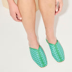 SAANVI WOVEN LEATHER SLIDE, [product-type] - FREDA SALVADOR Power Shoes for Power Women