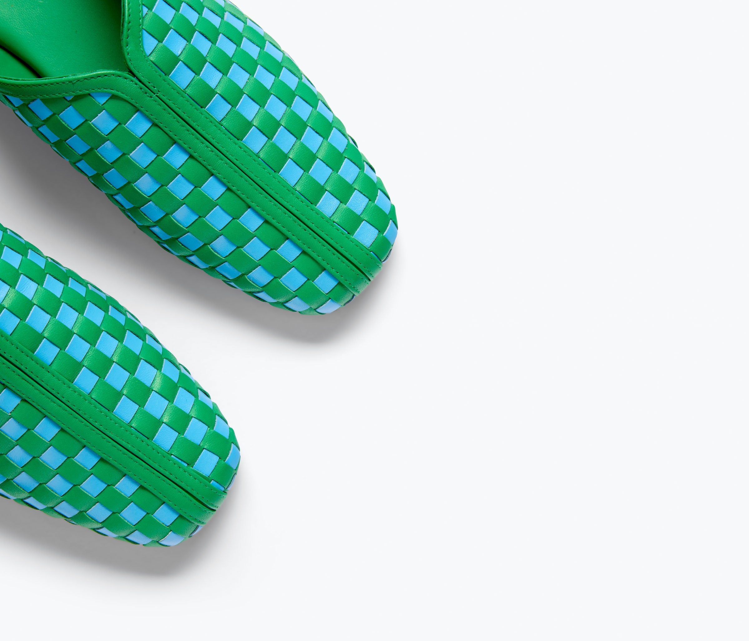 SAANVI WOVEN LEATHER SLIDE, [product-type] - FREDA SALVADOR Power Shoes for Power Women