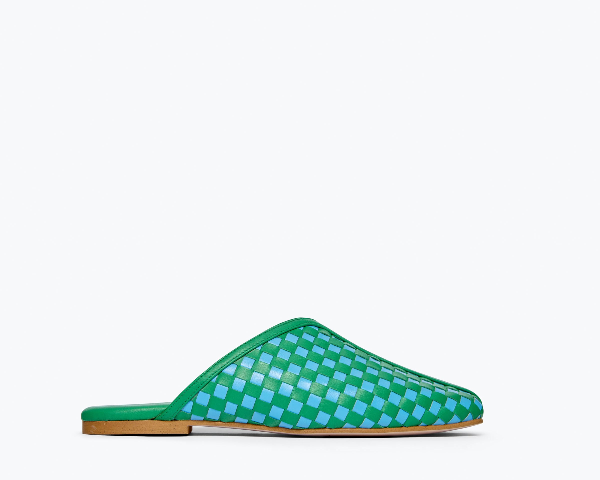 SAANVI WOVEN LEATHER SLIDE, [product-type] - FREDA SALVADOR Power Shoes for Power Women