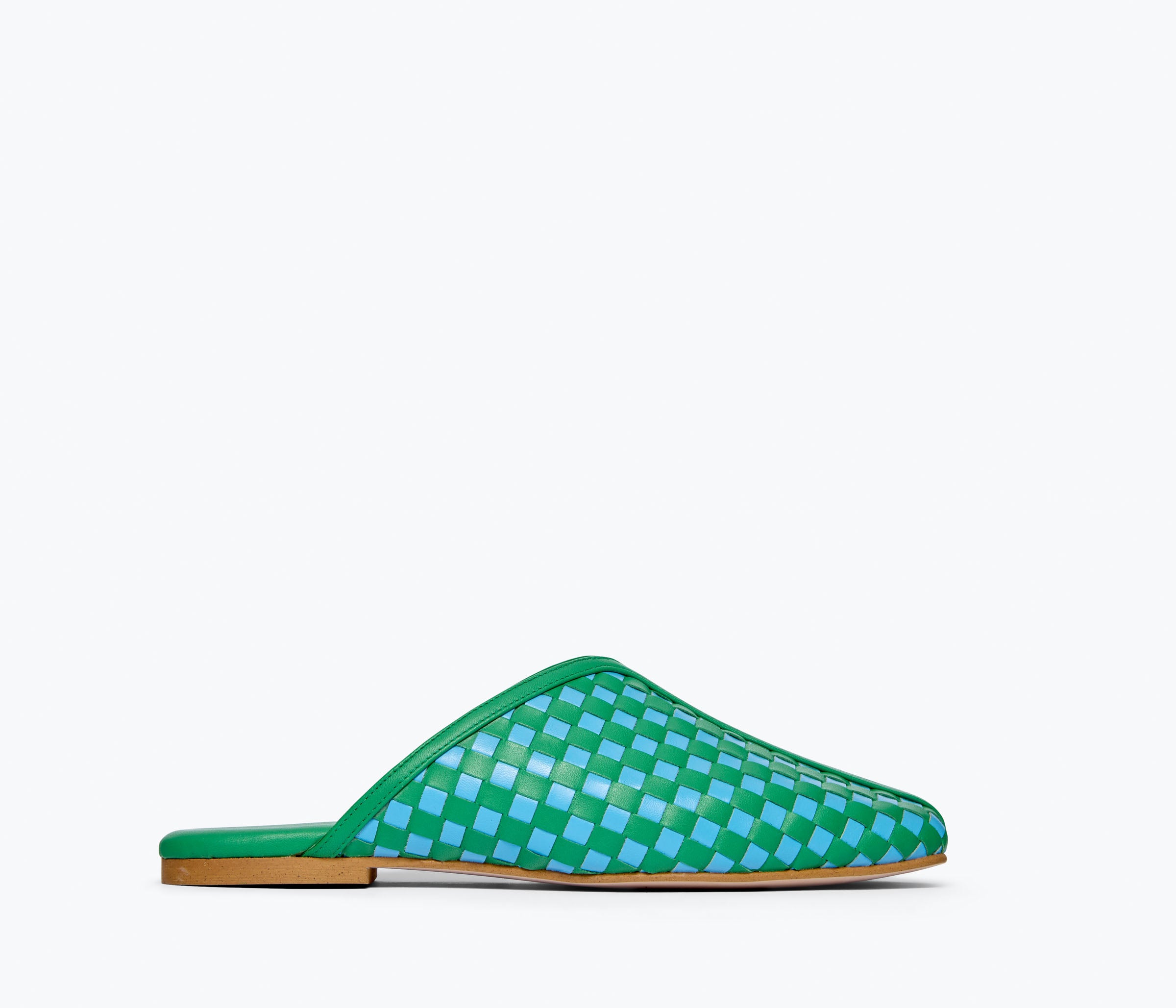 SAANVI WOVEN LEATHER SLIDE, [product-type] - FREDA SALVADOR Power Shoes for Power Women