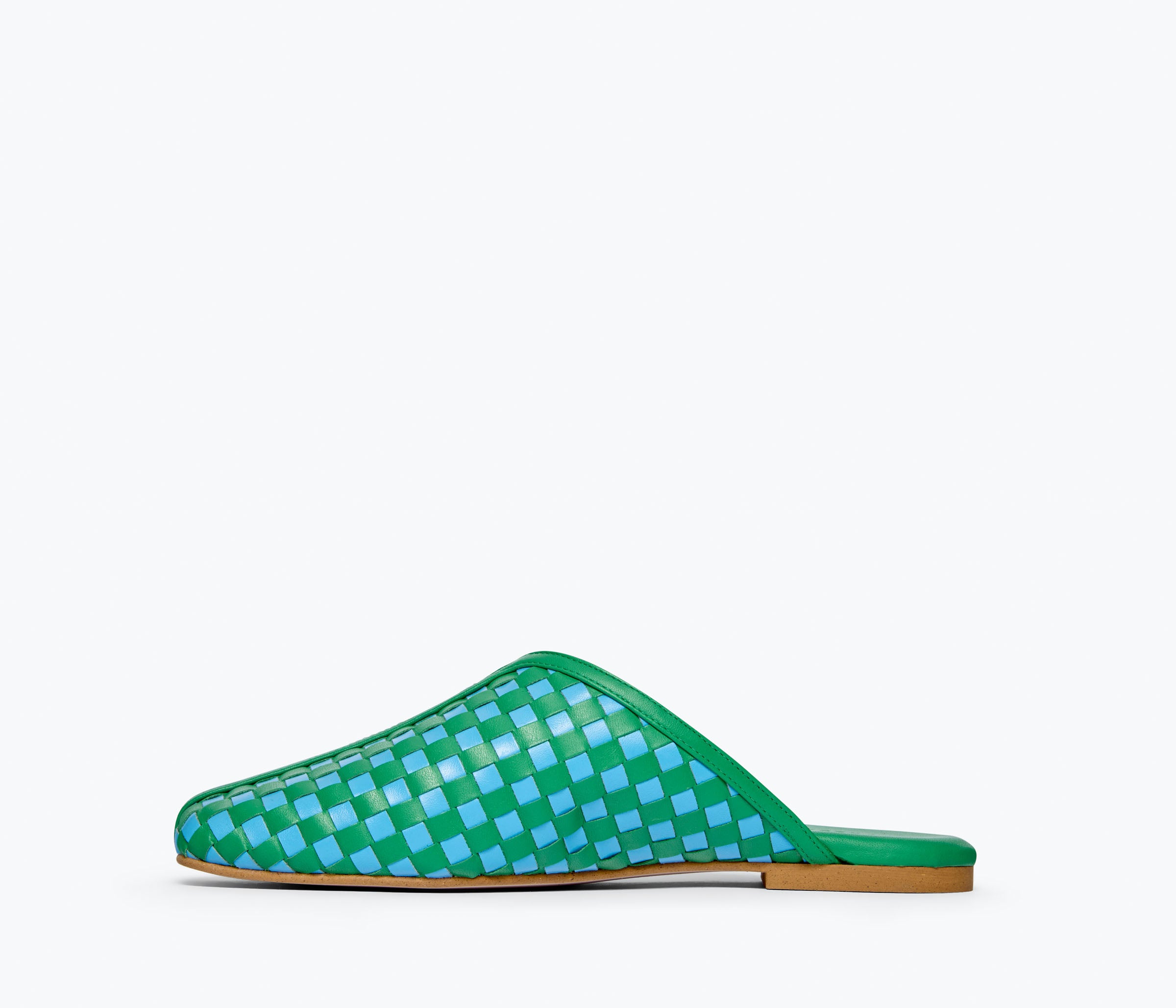 SAANVI WOVEN LEATHER SLIDE, [product-type] - FREDA SALVADOR Power Shoes for Power Women