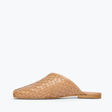 SAANVI WOVEN LEATHER SLIDE, [product-type] - FREDA SALVADOR Power Shoes for Power Women