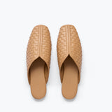 SAANVI WOVEN LEATHER SLIDE, [product-type] - FREDA SALVADOR Power Shoes for Power Women