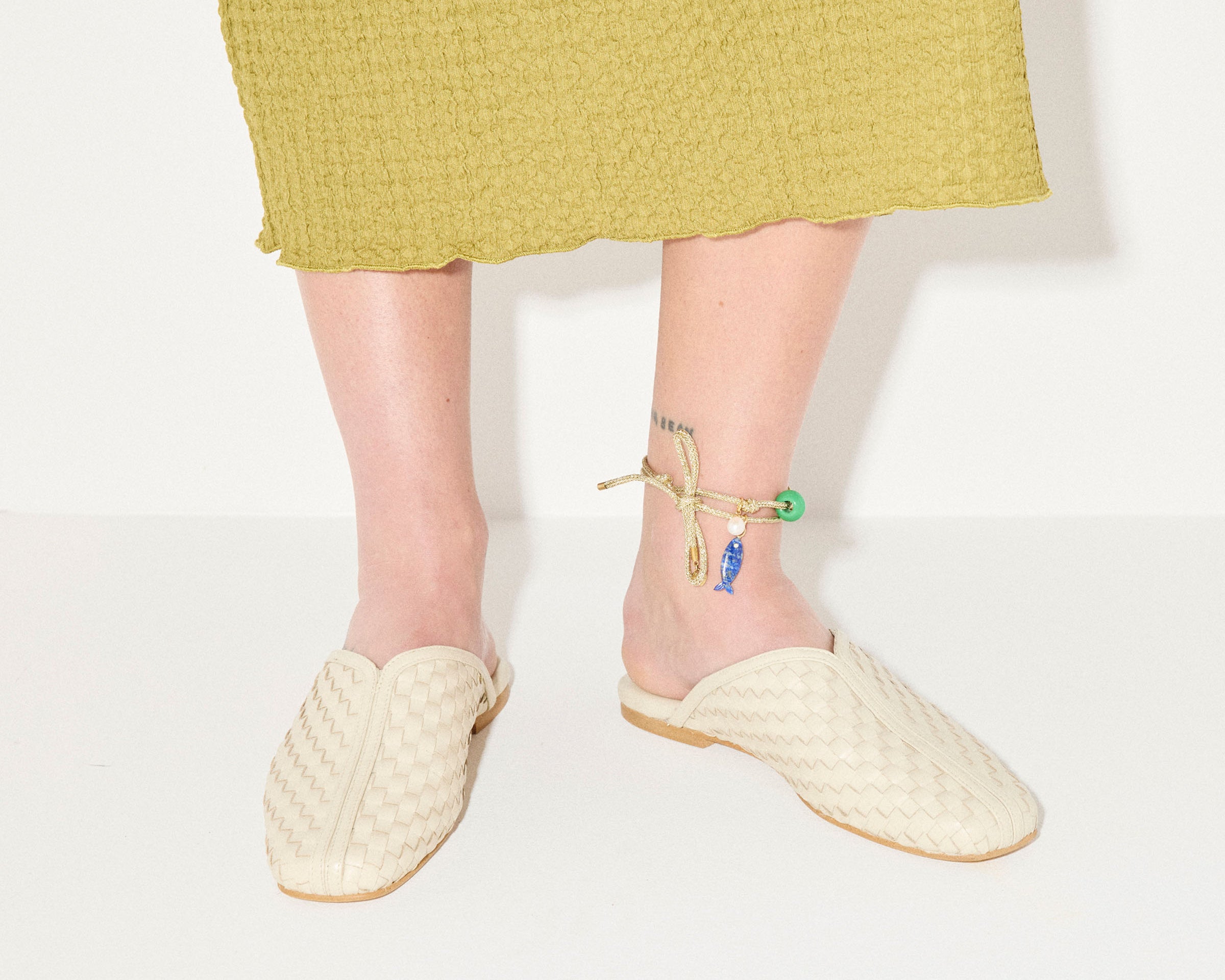 SAANVI WOVEN LEATHER SLIDE, [product-type] - FREDA SALVADOR Power Shoes for Power Women