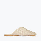 SAANVI WOVEN LEATHER SLIDE, [product-type] - FREDA SALVADOR Power Shoes for Power Women