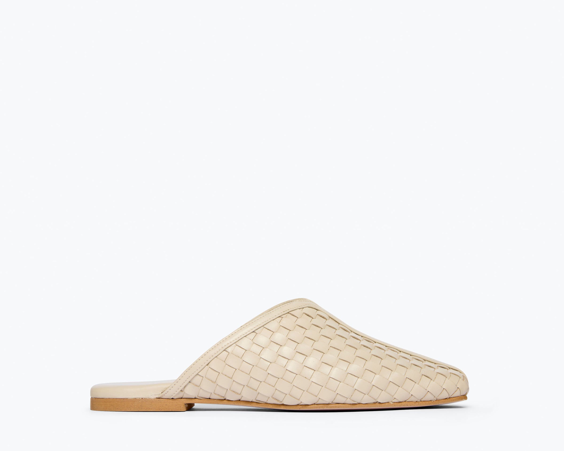 SAANVI WOVEN LEATHER SLIDE, [product-type] - FREDA SALVADOR Power Shoes for Power Women
