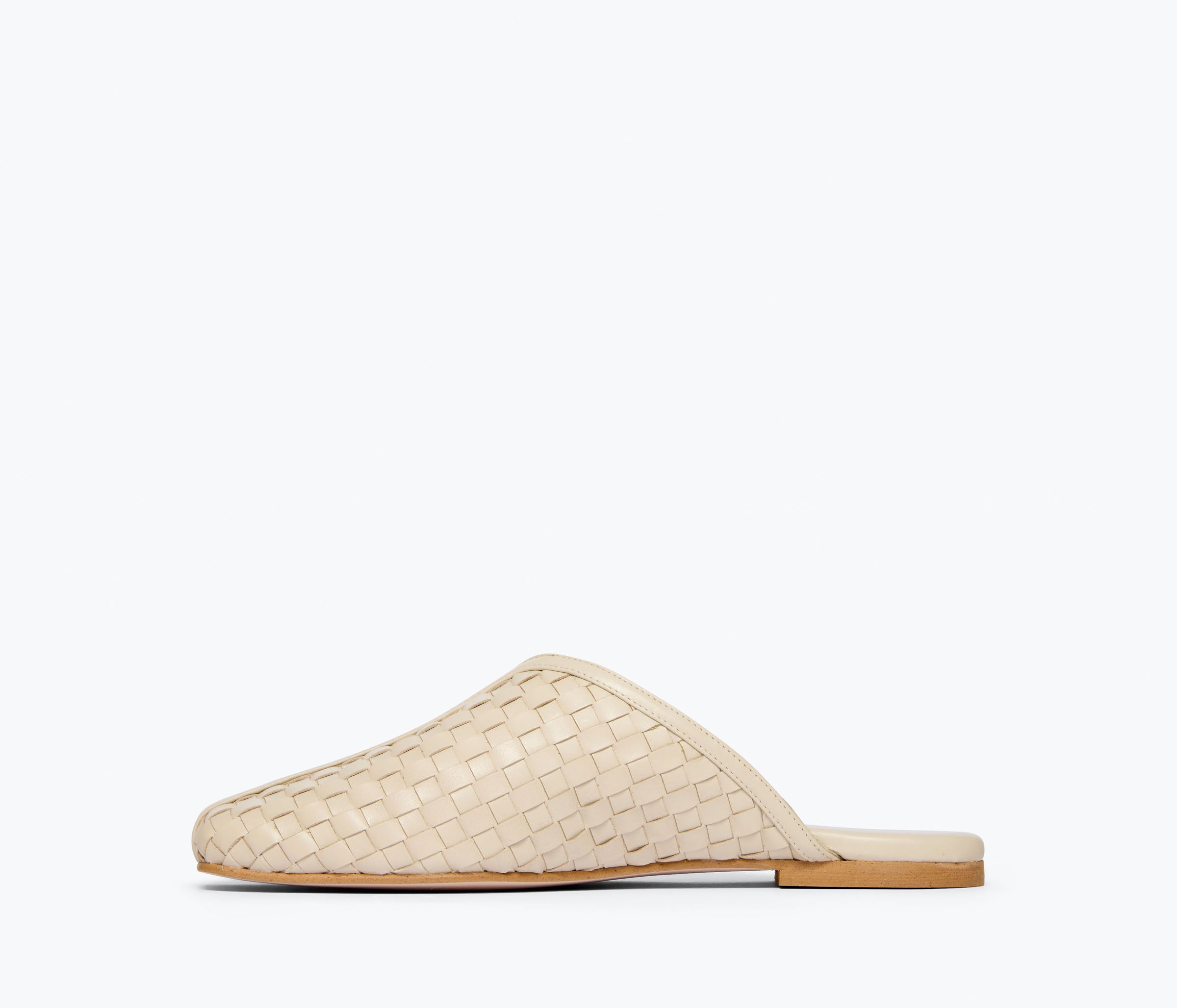 SAANVI WOVEN LEATHER SLIDE, [product-type] - FREDA SALVADOR Power Shoes for Power Women