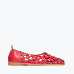 SALLY WOVEN LEATHER FLAT, [product-type] - FREDA SALVADOR Power Shoes for Power Women