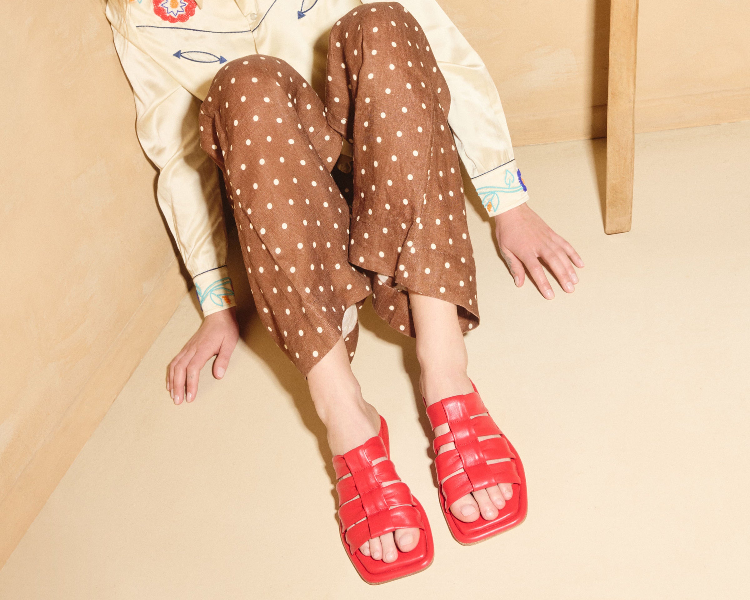 SELENA - Crimson Nappa, [product-type] - FREDA SALVADOR Power Shoes for Power Women