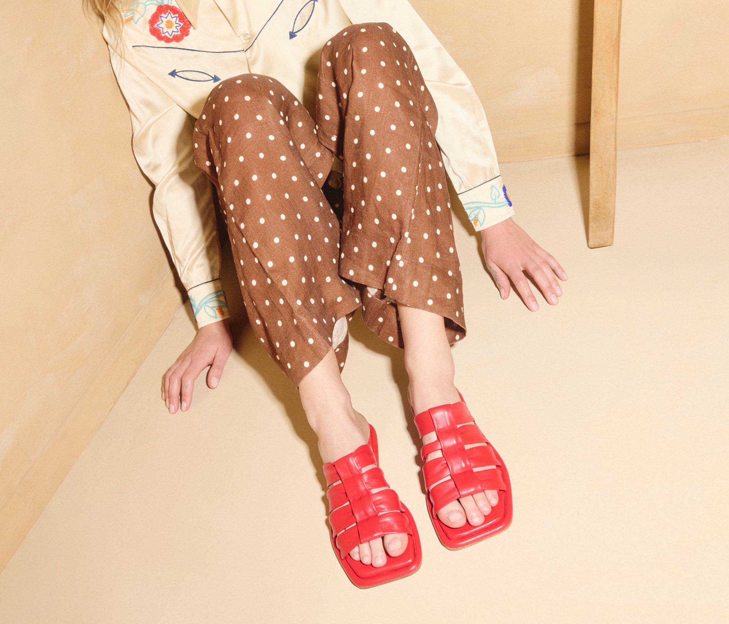 SELENA - Crimson Nappa, [product-type] - FREDA SALVADOR Power Shoes for Power Women