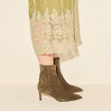 SHAINA boot in Moss Suede, side view