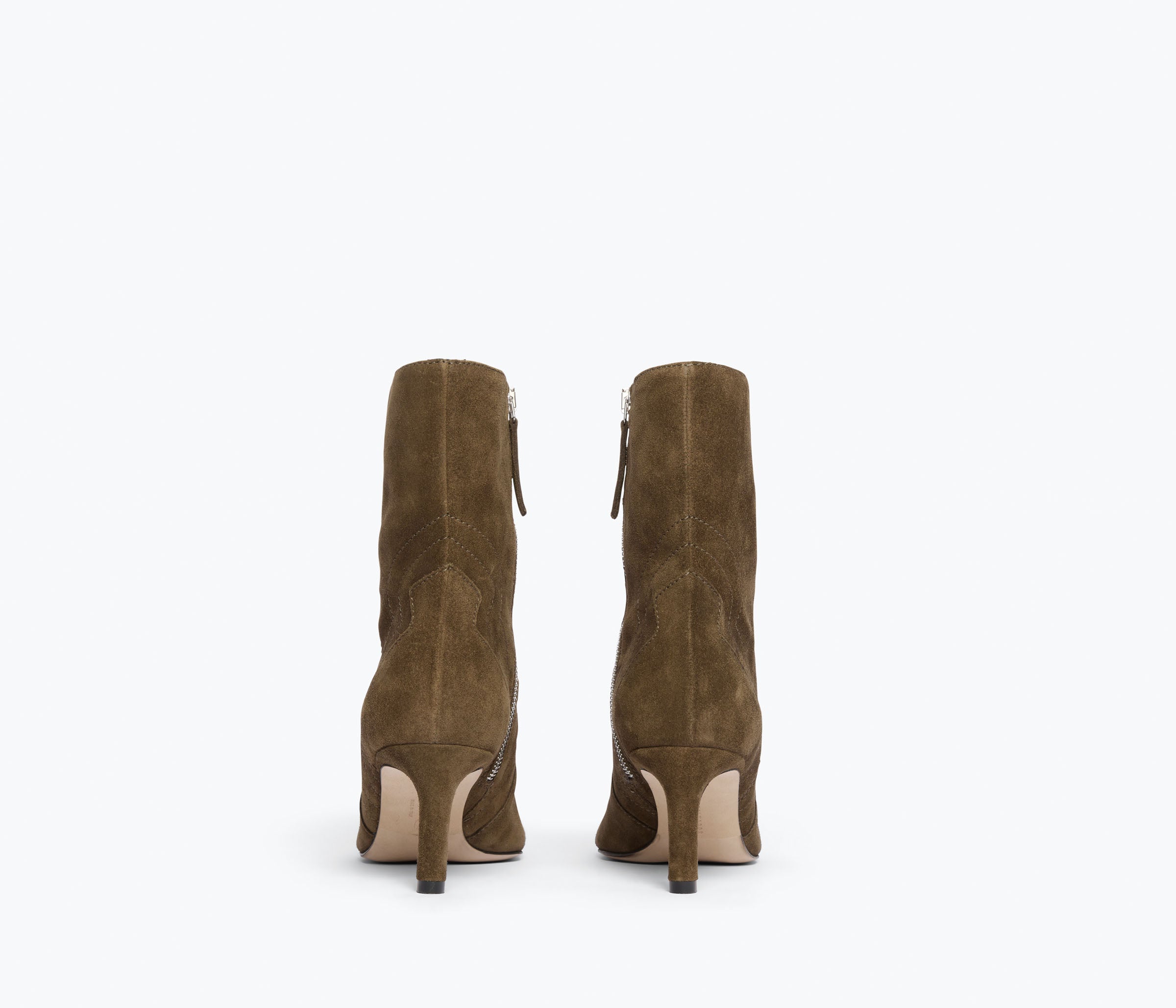 SHAINA boot in Moss Suede, back view
