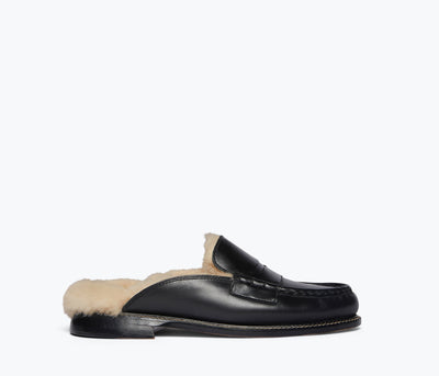 TEMI SHEARLING PENNY LOAFER MULE