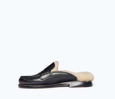 TEMI SHEARLING PENNY LOAFER MULE