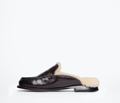 TEMI SHEARLING PENNY LOAFER MULE