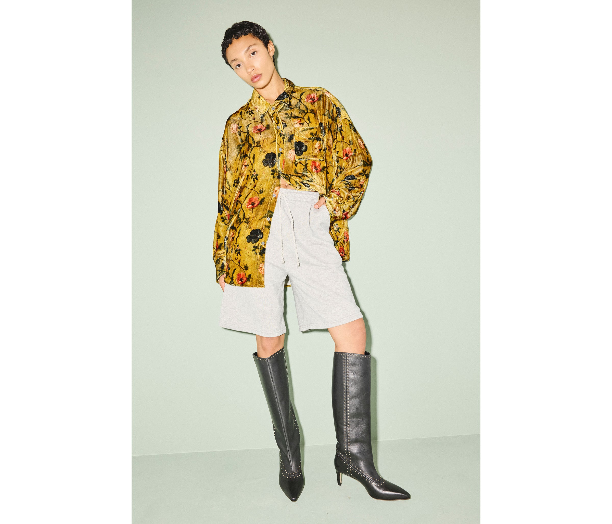 TILLY STUDDED TALL BOOT, [product-type] - FREDA SALVADOR Power Shoes for Power Women