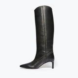 TILLY STUDDED TALL BOOT, [product-type] - FREDA SALVADOR Power Shoes for Power Women