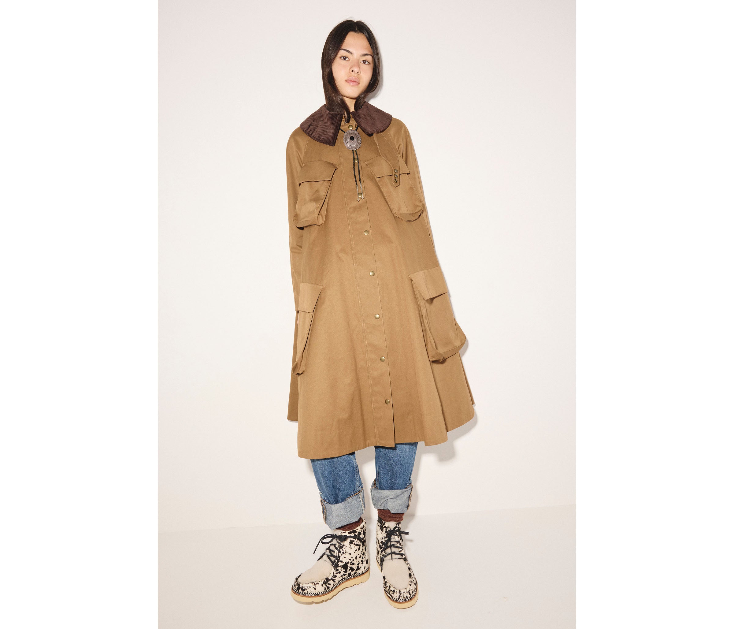 Freda Salvador Winnie cow hair calf moccasin boot with shearling lining