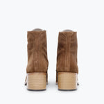 FRĒDA SALVADOR ACE lace-up boot showing black leather design with sturdy sole and classic lace-up closure.