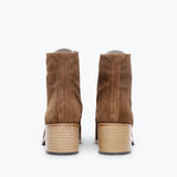 FRĒDA SALVADOR ACE lace-up boot showing black leather design with sturdy sole and classic lace-up closure.