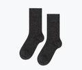 Italia Cashmere Cozy Rib Crew in Charcoal