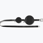 Freda Salvador JO Small Circle Pouch bag with double circular design, featuring a sleek, compact style for everyday use.