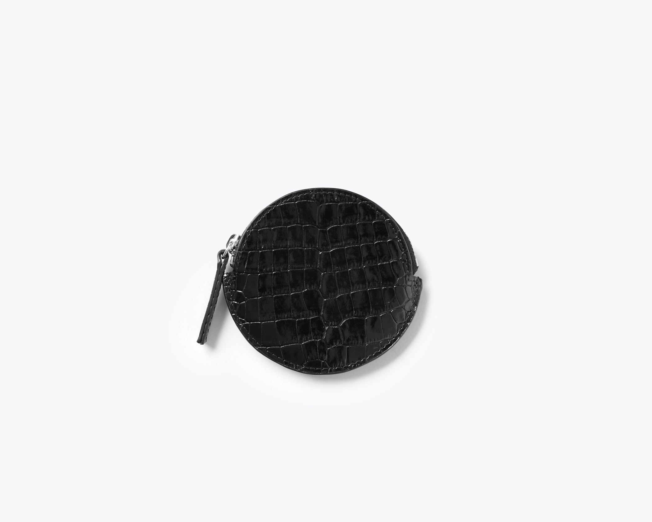 Freda Salvador JO Small Circle Pouch, compact round bag or SLG with a smooth finish and minimalist design.