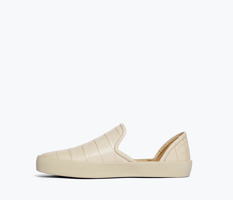 EDDY - Sand Embossed Croc, [product-type] - FREDA SALVADOR Power Shoes for Power Women
