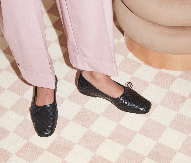 JADA HANDWOVEN BALLET FLAT, [product-type] - FREDA SALVADOR Power Shoes for Power Women