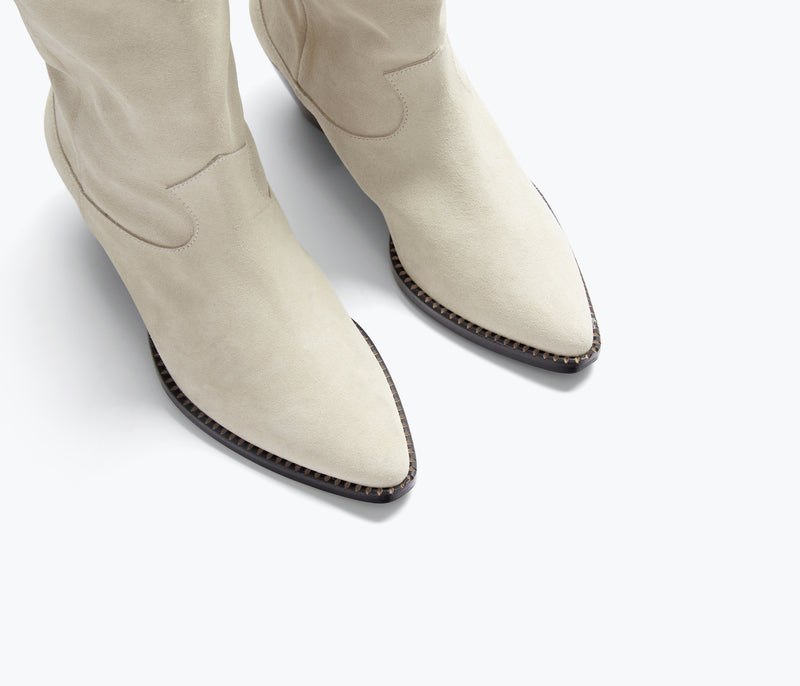 LORETTA - Bone Suede, [product-type] - FREDA SALVADOR Power Shoes for Power Women