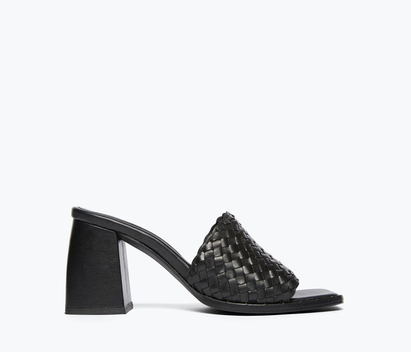 ROSIE - Black Closed Woven Calf, [product-type] - FREDA SALVADOR Power Shoes for Power Women